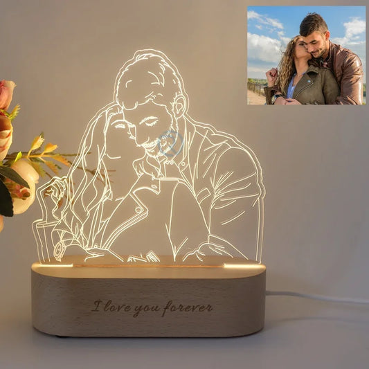 Lampe 3D personnalisée avec photo